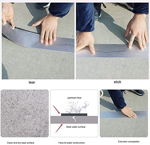 1pc Waterproof Sealing Butyl Self-Adhesive Rubber Special Aluminum for Roof Repair Foil Tape Multi-Functional Crack Tape