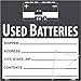 NMC National Marker Corp. HW37SL5 Self-Laminating Labels, Used Batteries, 6 Inch X 6 Inch, PS Vinyl, 5/Pk