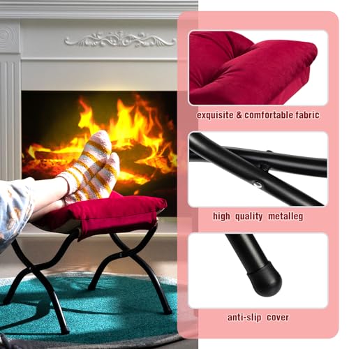 HollyHOME Folding Footrest Ottoman - Foldable, Portable, 11% Off