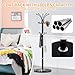 Snaikor Metal Coat Rack Stand with Natural Marble Base, Modern Coat Rack Freestanding, 360°Rotary Coat Racks with 14 Hooks, Heavy Duty Coat Hall Tree Hanger Stand for Entryway, Office