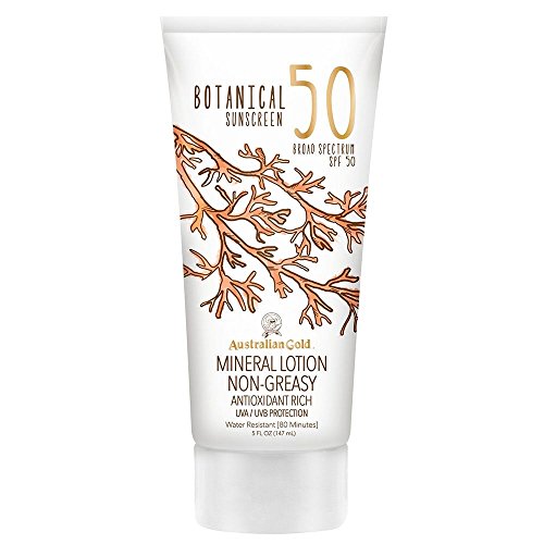 Australian Gold Botanical SPF 50 Mineral Sunscreen Lotion, Non-Chemical Sunblock with Titanium Dioxide & Zinc Oxide, Native-Australian Ingredients, Water-Resistant, Citrus Oasis Fragrance, 5 Oz #1