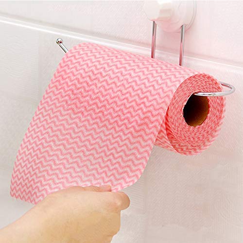 Brandshoppy NonWoven Reusable and Washable Kitchen Wipes Dry Reusable Wipe Disposable Cleaning Cloth Kitchen Towels Machine Washable Rolls - 1 Rolls - 80 Wipes per roll