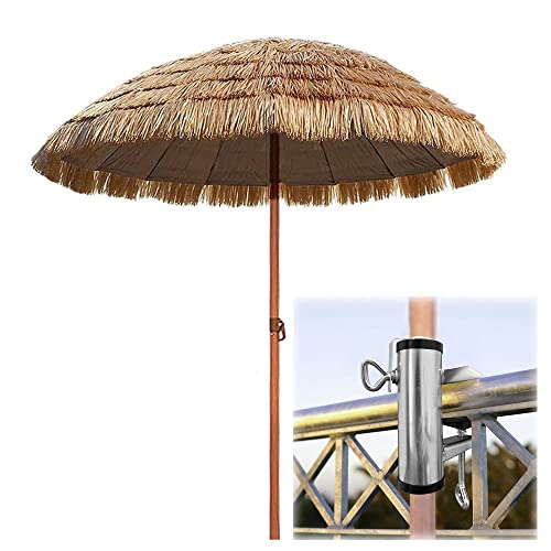 Paraguas de terraza 180 cm con abrazadera y protección solar elegante