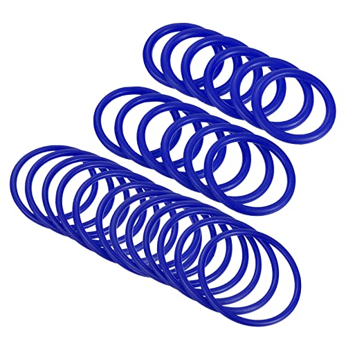 PATIKIL Carnival Ring-Toss Rings Set 4cm 6mm 8cm, 24 Pack Plastic Hoop for Outdoor Party Favor Game Booth Blue