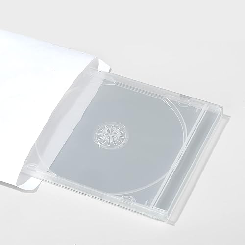 Miniatura 5 de Caja de joyería de PP a prueba de roturas, 0.409 in estándar de un solo disco transparente CD Joya con bandeja transparente, paquete de 10 piezas.