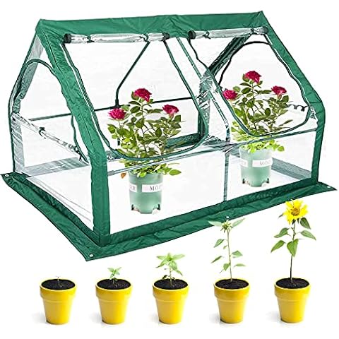 Portable Greenhouse for Garden Bed ,Easy Set-Up Gardening Flower House & Plant Sunshine Room with PVC Cover for Protecting Plant from Cold Frost & Birds & Insects Cover