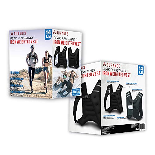 Adurance Weighted Vest Workout Equipment, 14lbs Body Weight Vest for Men, Women, Kids (14 Pounds, 6.35 KG)