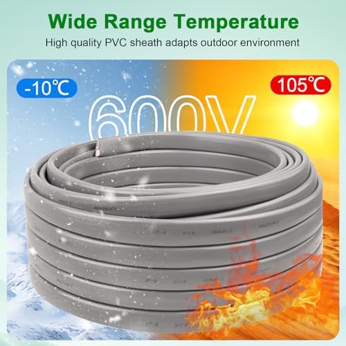 14/2 UF-B 와이어 - 76.2m(250피트) 14게이지 직접 매립 전기 케이블 100% 순수 구리 14AWG 2 커넥터, 지하 피더 습식 또는 부식성 장소용 실내 및 실외 등 — 사진 6