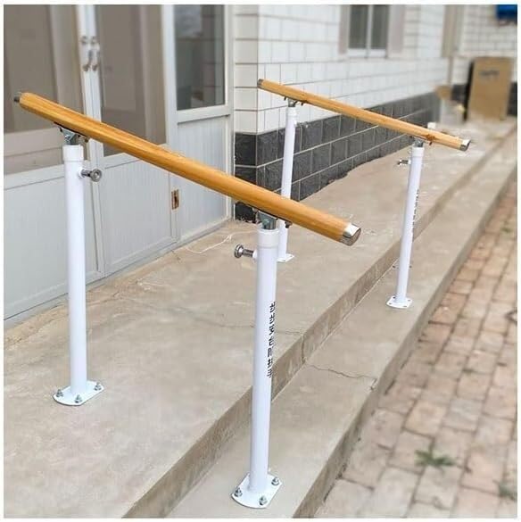 Rampe d'escalier extérieure à deux marches pour sécuriser les personnes âgées en taille 100cm