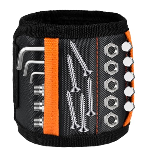 Tmacker Stocking Stuffers Magnetic Wristband for Tools Holding Screws Nail Drill Bits-Adjustable Velcro Strap Breathable for Men Dad Husband Father Grandpa DIY Handyman Gifts for Christmas Birthday image 7
