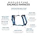 Blue-9 Reflective Buckle-Neck Balance Harness, Fully Customizable Fit No-Pull Harness with 3M Reflective Stitching, Ideal for Dog Training and Obedience, Made in The USA, Blue, Medium/Large