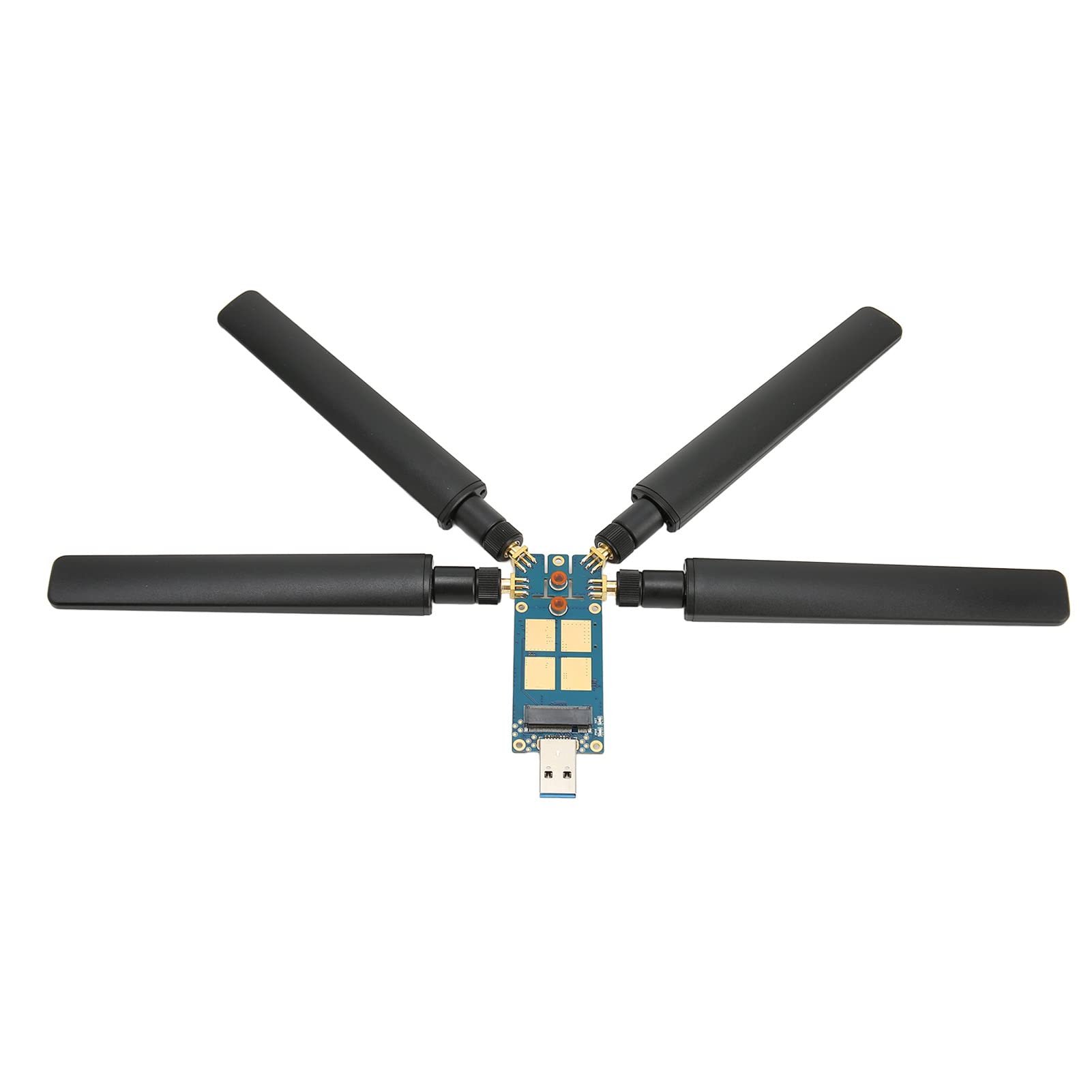 5G DONGLE Erweiterungskarte, USB3.1 zu M.2 Key B Karte 4 Antennen 5G DONGLE WiFi Karte für 5G Modul Laptop Internet