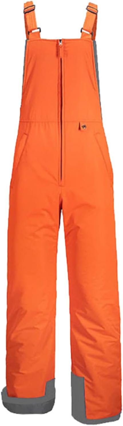 Winter Warm Windproof Snowboarding Athletic Snow Pants Coveralls, Snow Bibs Women Insulated Waterproof Bib Overalls (3XL,Orange)