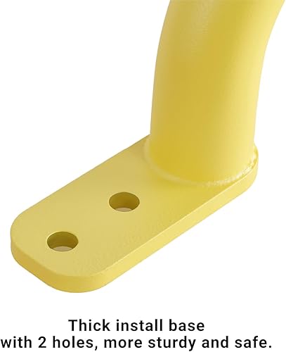 Miniatura 9 de Asa de escalera de 37 pulgadas para patio de recreo (1 par), riel de escalera de metal para casa de juegos, asas de seguridad para juegos al aire