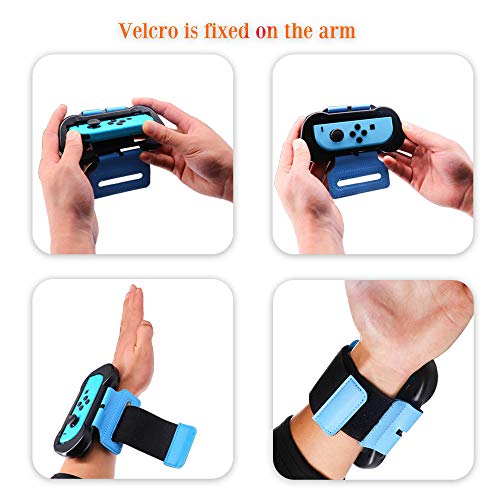 Just Dance 2019 - Dance Band for Nintendo Switch,JoyCon Cuff for Nintendo Switch - Adjustable Elastic Strap with Space for Joy-Cons Left or Right,2 Pack - Thumbnail 2