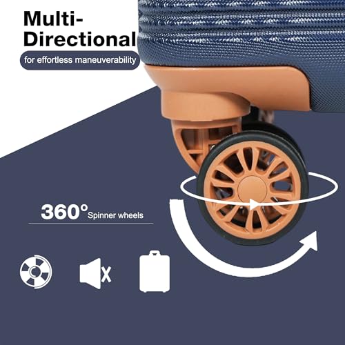 Image of 4-Piece Luggage Sets 16 inch20 inch24 inch28 inch,Suitcases with Double Spinner Wheels and TSA Lock,Hardcase 6 set Luggage with Underseat Duffel Bag