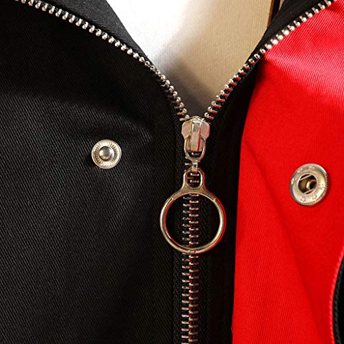 Veste à capuche avec fermeture éclair pour homme vêtement patchwork noir mode urbaine