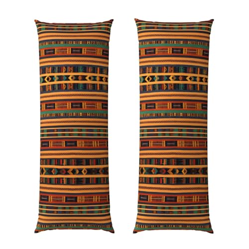 Housse de coussin de corps imprimée africaine longue et esthétique