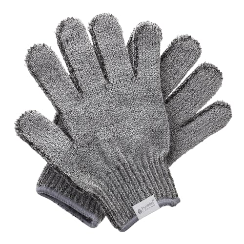 Hydrea London Carbonized Bamboo Exfoliating Gloves BCEG1 by Hydrea
