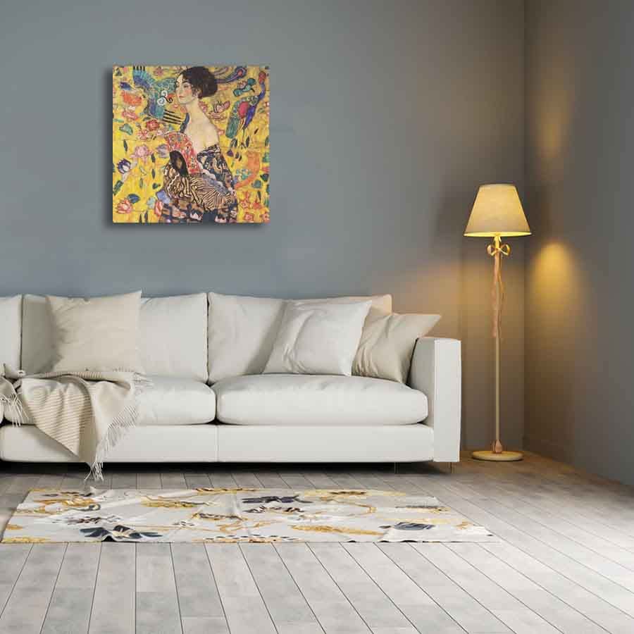 Gustav Klimt - Poster De Peinture Mère Et Enfant - Art Mural - Impression Sur Toile - 60 X 60 Cm