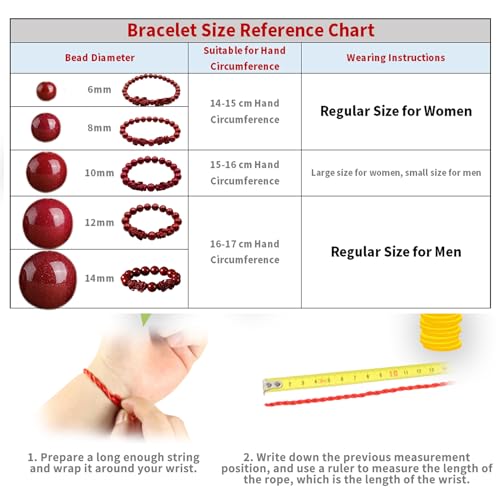 Feng Shui Cinnabar Bracelet, Cinnabar Beads Bracelets Jewelry for Good Luck Women Men Amulet Jewelies2