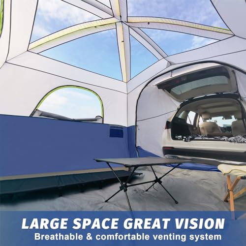 Image of UNP SUV Tent for Camping, 6-Person SUV Tailgate Tent - Easy Set Up with Rainfly, 10'x9'x78in(H)