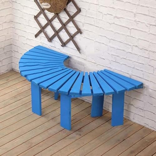 Banc de jardin semi-circulaire pour aménager les petits espaces et balcons étroits