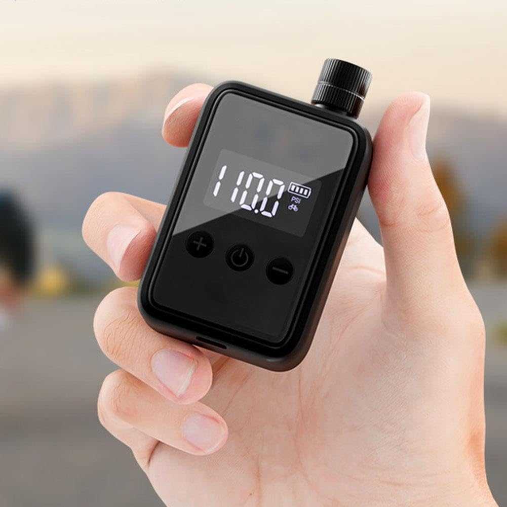 FACAIIO Gonfleur de pneu électrique portable 150 PSI avec écran LCD, pompe à vélo 500 mAh pour voiture, moto, VTT