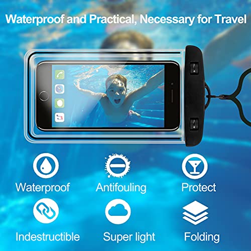 SHARLUZOU 2-Pack Waterproof Phone Pouch?Waterproof Phone Case for iPhone 15 14 13 12 Pro Max XR X SE 2022 8 Samsung S24 S23 S22(Black+White)