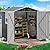 DWVO 6x4ft Metal Outdoor Storage Shed with Window, Lockable Tool Storage Sheds, Steel Garden Sheds with Sloped Roof for Backyard, Patio, Garage, Lawn, Gray + White