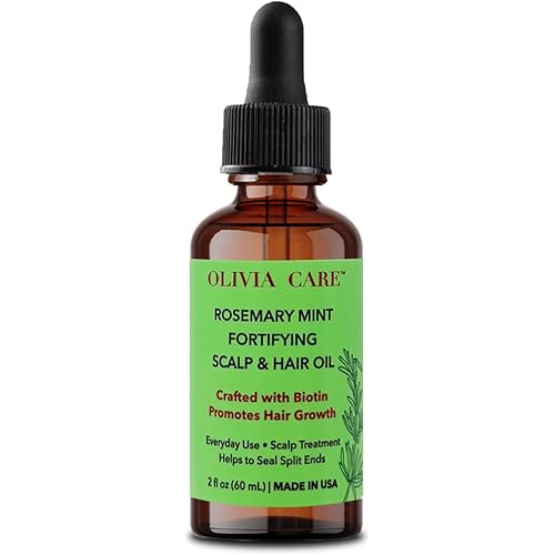 OLIVIA CARE Rosemary Oil for Hair Growth - Rosemary Oil & Mint Oil with Biotin, Fortifying Scalp and Hair Treatment to Aid Hair Growth, Made in USA.