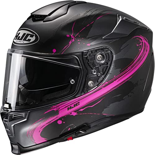 HJC Rpha 70 Erin Sport Touring Motorcycle Helmet, Black/Pink, XXS, 52-53 cm