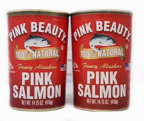 2 Pack of Pink Beauty Salmon 14.75oz Cans Fancy Alaskan 100% Natural
