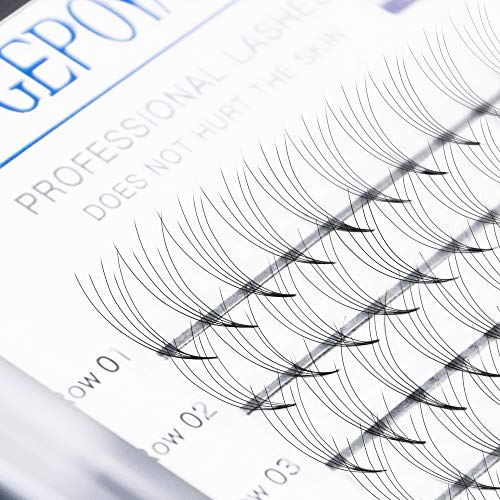 5D Premade Volume eyelash Extensions GEPOYA Individual Cluster Lashes 0.07mm B Curl Mink Lashes(5D) (9mm)…