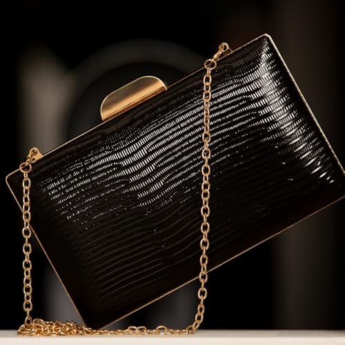 Image of JNB Women's Metallic Material Hard Case Evening Party Clutch