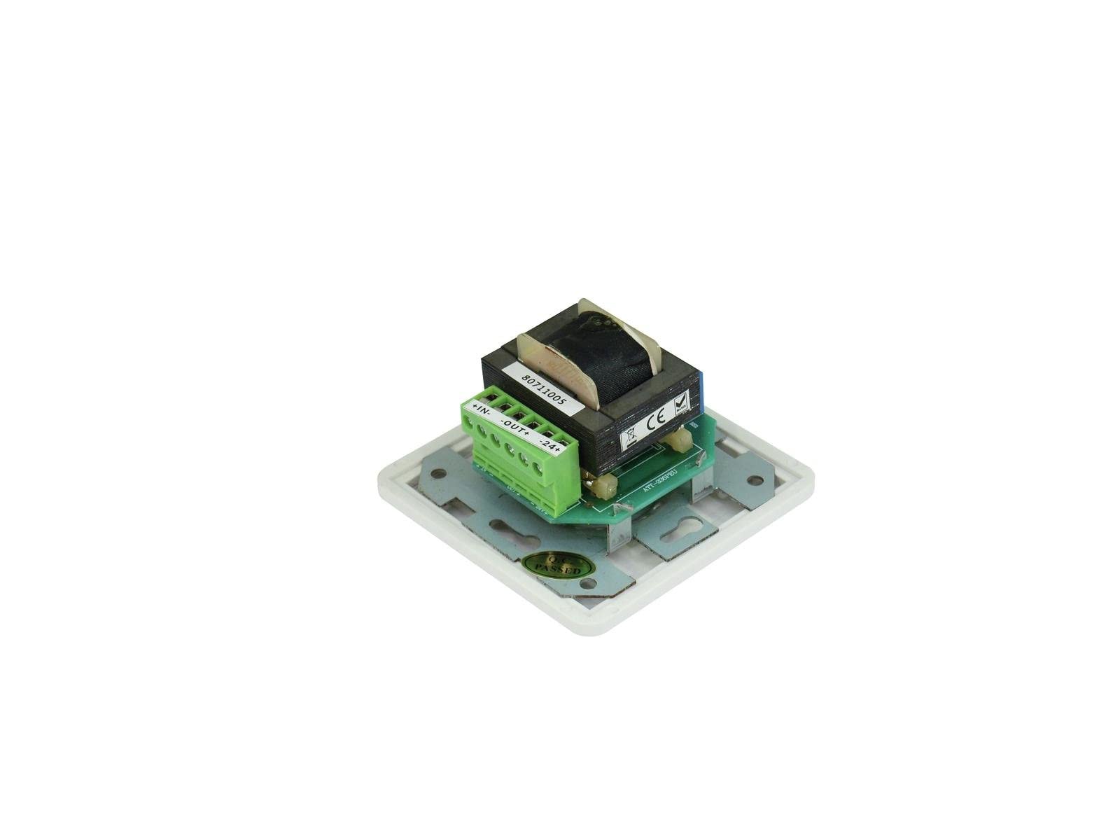 OMNITRONIC ELA LS-Regler, 45 W Mono weiß | Einbau-Lautstärkesteller mit 24-V-Pflichtempfangsrelais