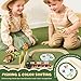 Lehoo Castle Wooden Train Set for Toddlers 2-4, Wooden Train Track, Farm Animals Toys for Ages 3-5, 3 Year Old Boy Gift, Toys for 4 Year Old Boys