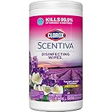 Clorox Scentiva Bleach-Free Disinfecting Wipes, Lavender & Jasmine Scented, 75 Wet Wipes