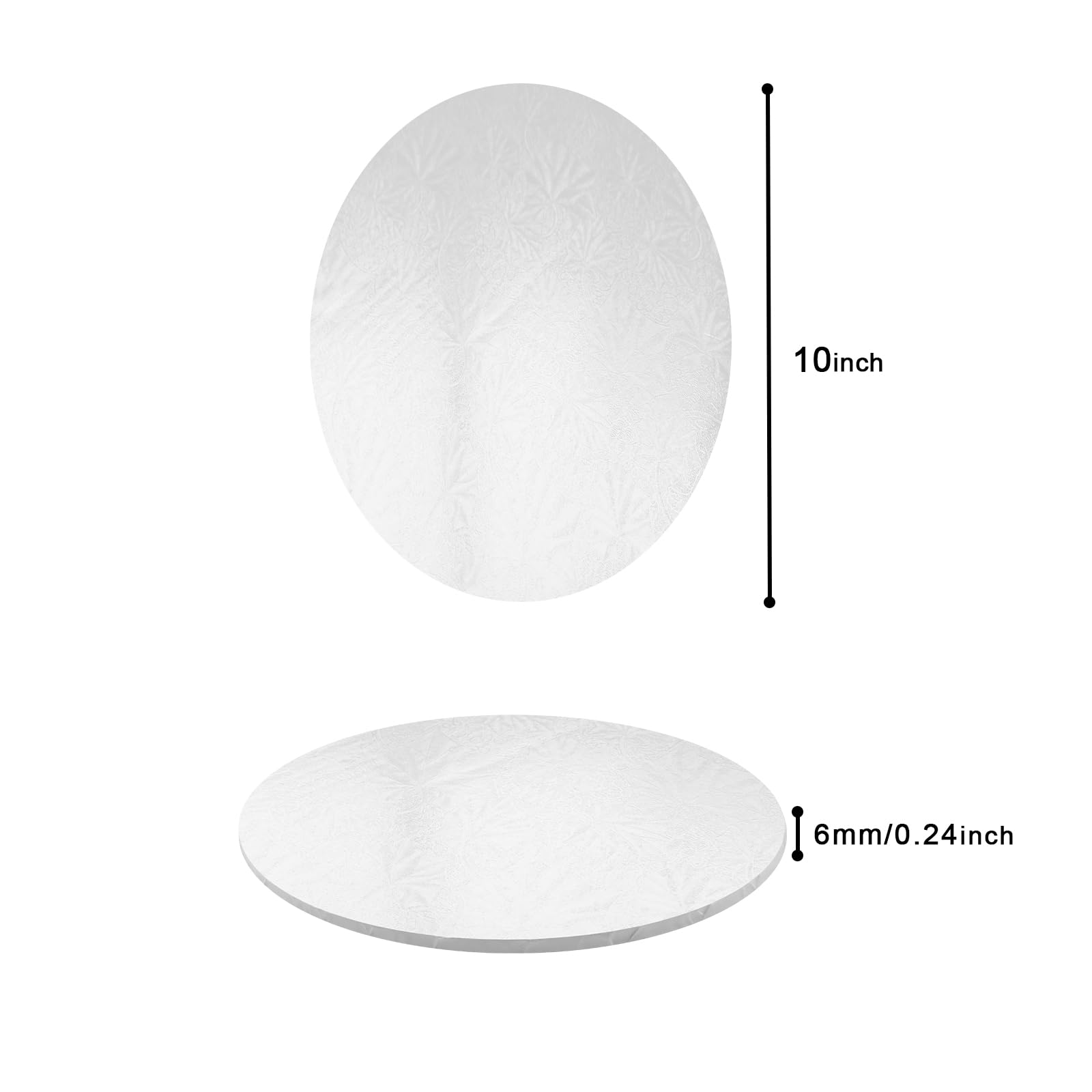 10 PCS Cake Drums, 1/4 Inch Thick 10 Inch Round Cake Boards, White, Professional Quality Cake Cardboards, Card Base, Cake Mat