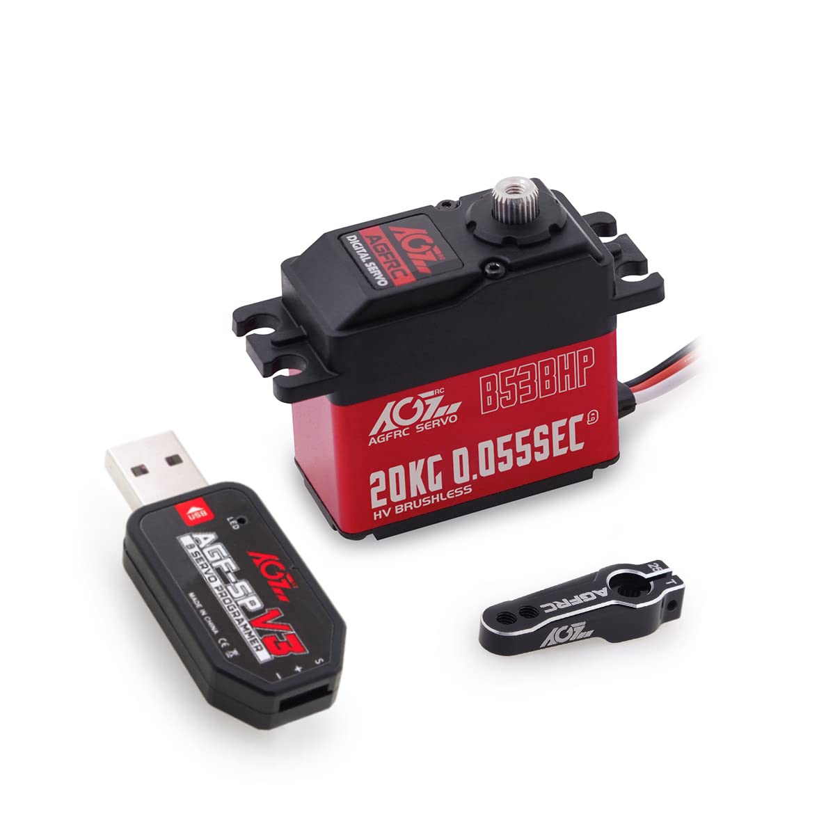 Amazon.com: AGFRC B53BHP V2 0.055Sec High Speed Brushless Standard