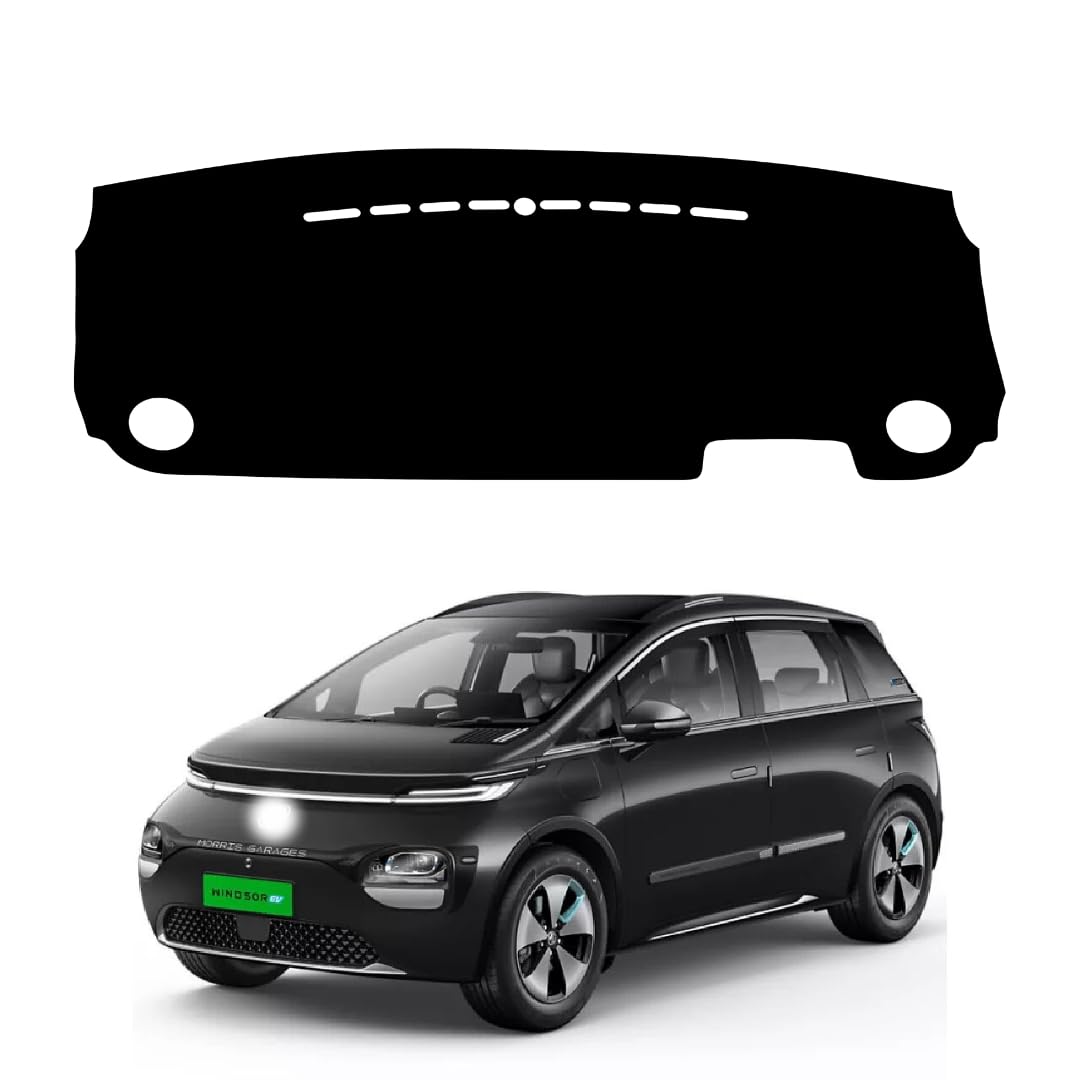 ZEETAS Car Dashboard Cover Compatible with MG Windsor EV 2024-2025 Dustproof, UV Resistant | All-Weather Protection | Custom Fit Car Accessories (Balck)-image-38