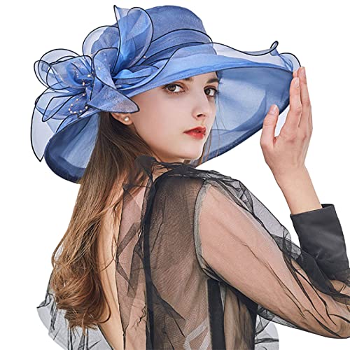 Chapéu mulher verão 2023 camisas de casamento convidada chapéu mulher sol mulheres organza Church Fascinator chapéu nupcial casamento camisas festa, jardim, viagens chapéu confortável para mulher