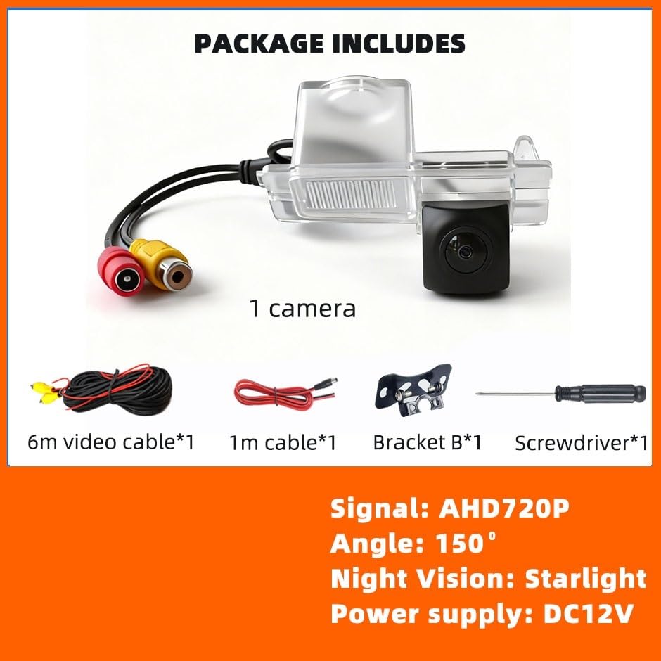 Caméra arrière AHD 720P pour plaque immatriculation Actyon - 2