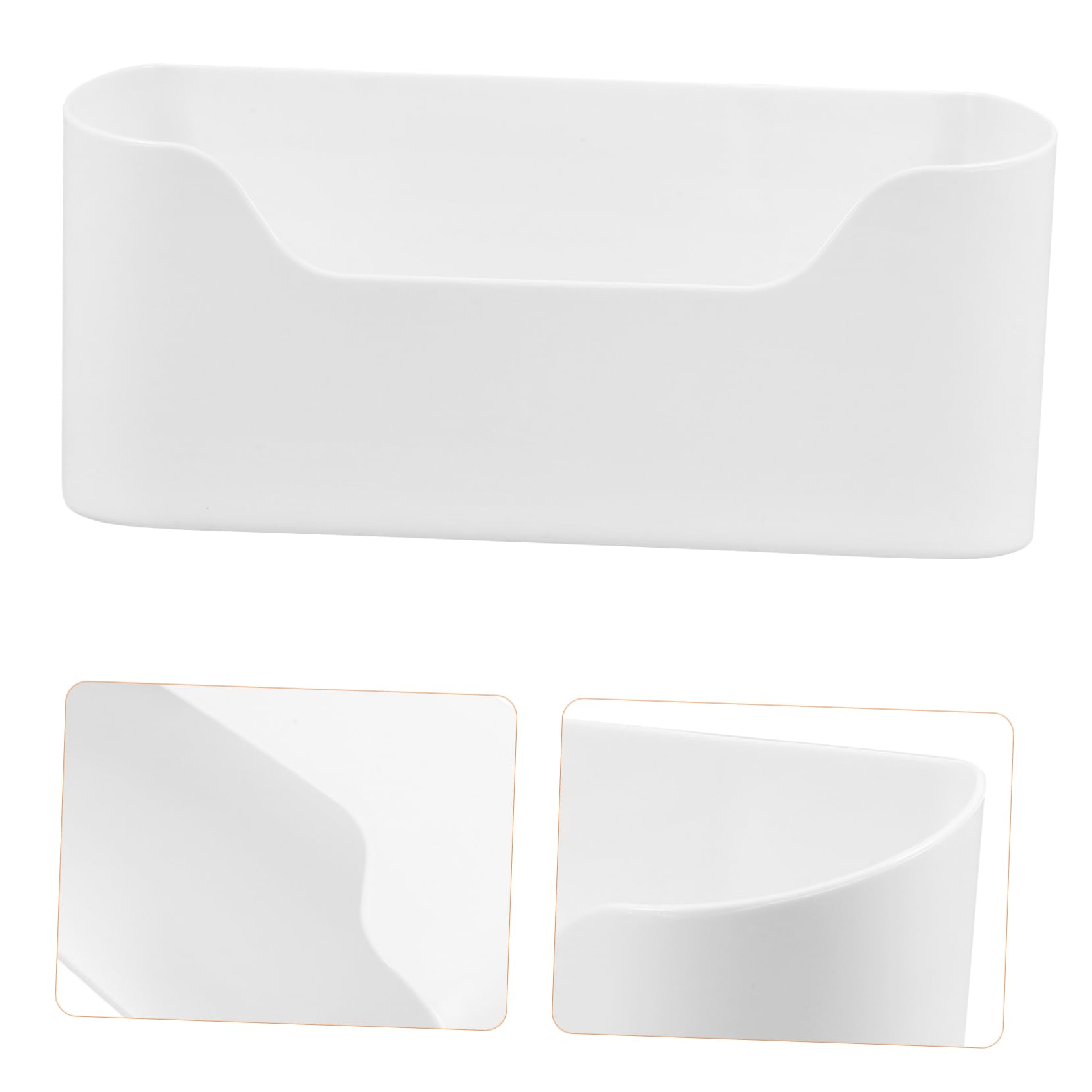 KICHOUSE 2pcs Adhesive Cabinet Door Organizer for Kitchen and Bathroom Wall-mounted Hanging Basket and Sundry Holder Versatile Storage for Makeup Office Supplies and More