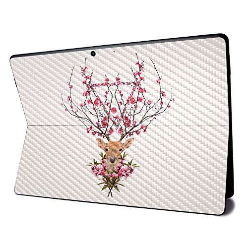 Image of MightySkins Carbon Fiber Skin for Microsoft Surface Pro X - Spring Deer | Textured Carbon Fiber Finish | Easy to Apply, Remove, and Change Styles | Made in The USA