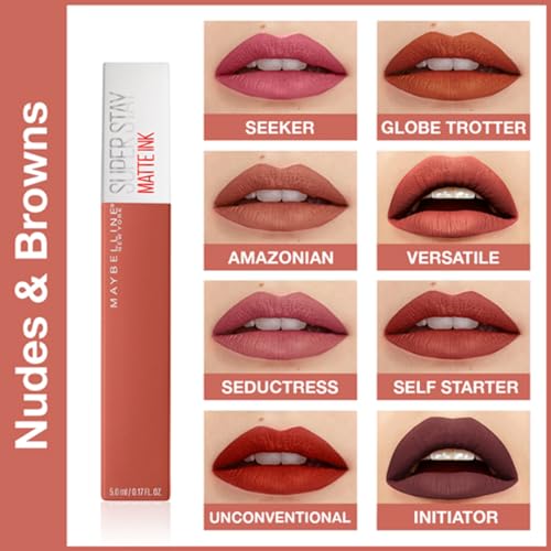 Maybelline New York Liquid Matte Lipstick, Long Lasting, 16hr Wear, Superstay Matte Ink, 15 Lover, 5ml (Image - 5)