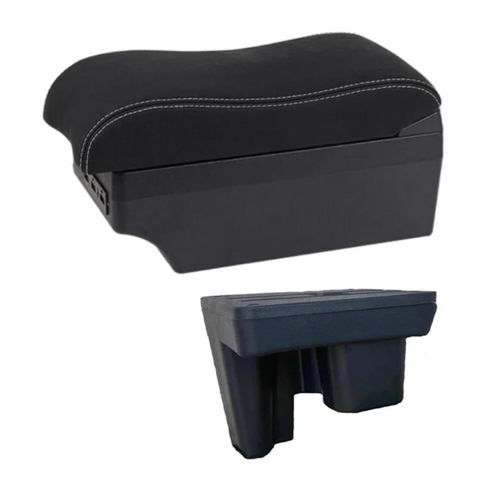 Dtsgcx E2 White Line Car Center Console Armrest Storage Box Modification Retrofit Leather Interior Accessories For Hilux(E2 White Line)
