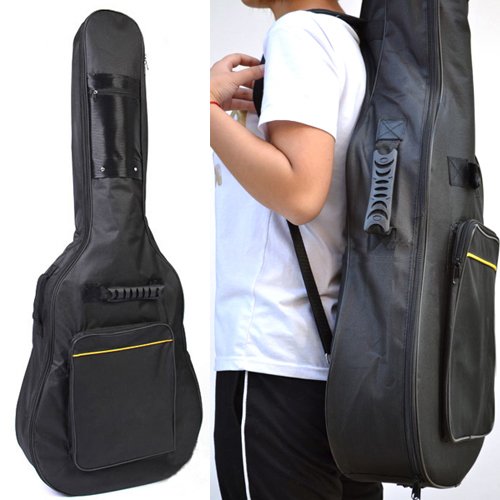 Custodia Per Chitarra Acustica Classica - Impermeabile, Imbottita, Con Supporto, Nera