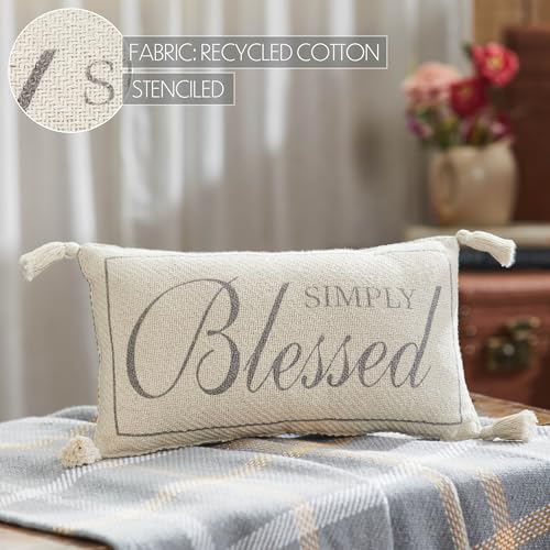 VHC-Brands-Harvest-Blessings-Simply-Blessed-Woven-Pillow-7×13-Decorative-Fall-Throw-Pillow-Primitive-Decor-for-Fall-and-Thanksgiving VHC Brands Harvest Blessings Simply Blessed Woven Pillow 7×13 Decorative Fall Throw Pillow Primitive Decor for Fall and Thanksgiving