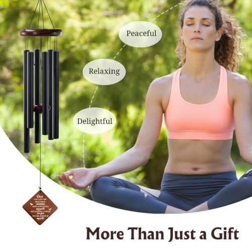 Image of Memorial Sympathy Gifts for Loss of Dad, 36 inch Memorial Wind Chimes for Loss of Father Sympathy Gift, Bereavement Gifts for Loss of Father, Windchimes in Memory of Dad, for Garden, Patio Decoration